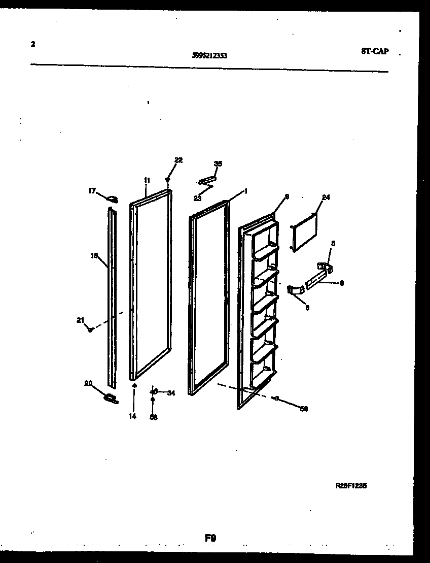Freezer door parts