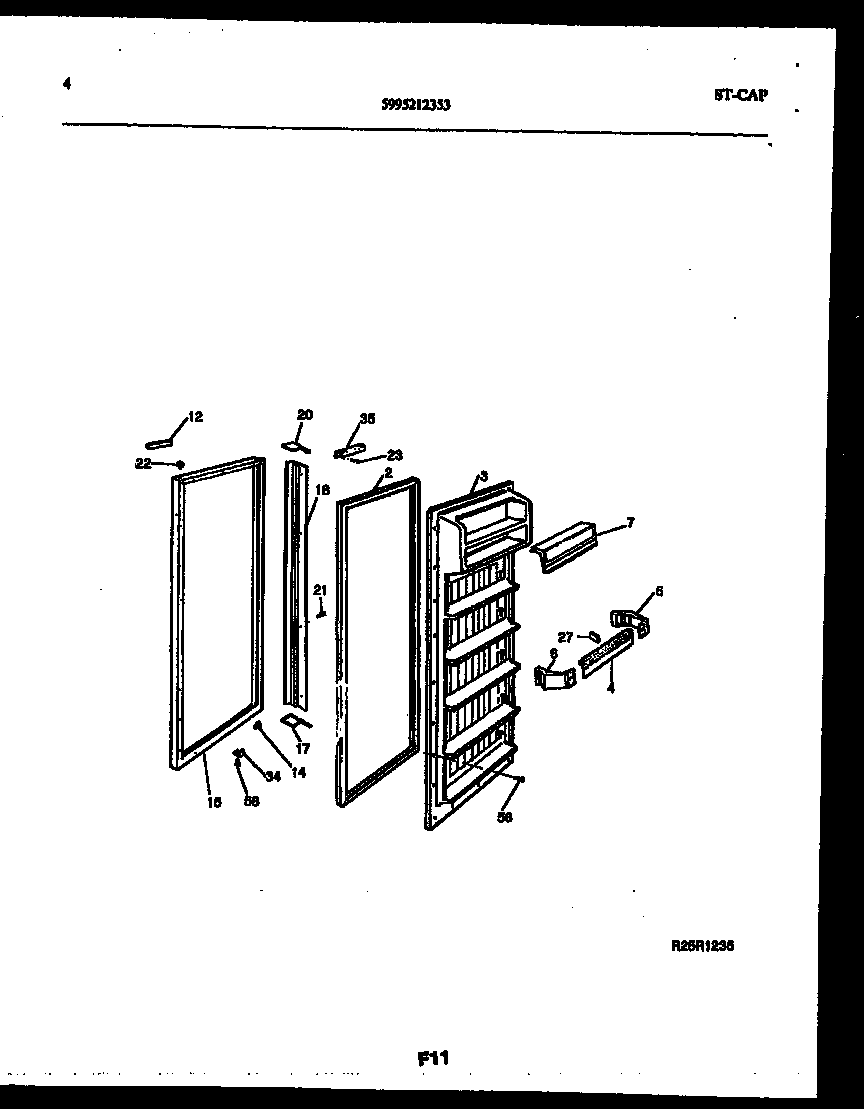 Refrigerator door parts