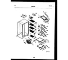 White-Westinghouse RS227MCW2 shelves and supports diagram