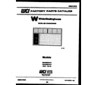 White-Westinghouse WAH09EP2T1 front cover diagram