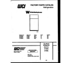 White-Westinghouse RT185NCD0 cover page diagram
