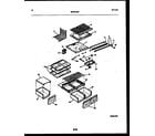 White-Westinghouse RT185NCD0 shelves and supports diagram