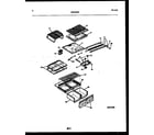 White-Westinghouse ATG185NLD0 shelves and supports diagram