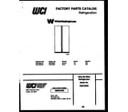 White-Westinghouse RSG192NCW1 front cover diagram