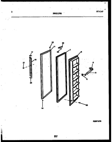 Freezer door parts