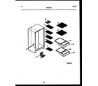 White-Westinghouse RSG192NCW1 shelves and supports diagram