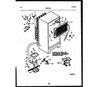 White-Westinghouse ATG180VNLW0 system and automatic defrost parts diagram