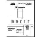 White-Westinghouse ATG130NCD0 cover page diagram