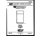 White-Westinghouse ACG130VNLW0 cover page diagram