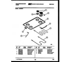 White-Westinghouse KS540NKW2 cooktop and broiler parts diagram