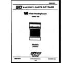 White-Westinghouse GF830NW3 cover page diagram