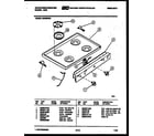 White-Westinghouse GF830NW3 cooktop parts diagram