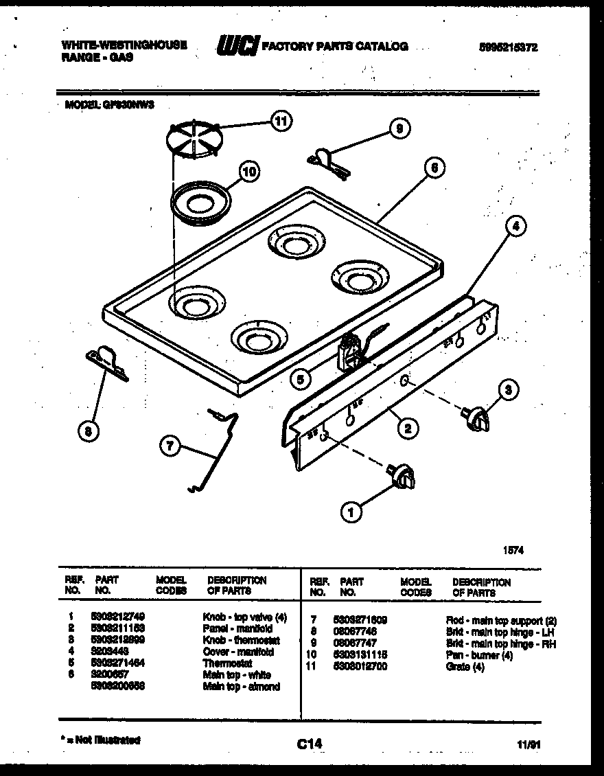 COOKTOP PARTS