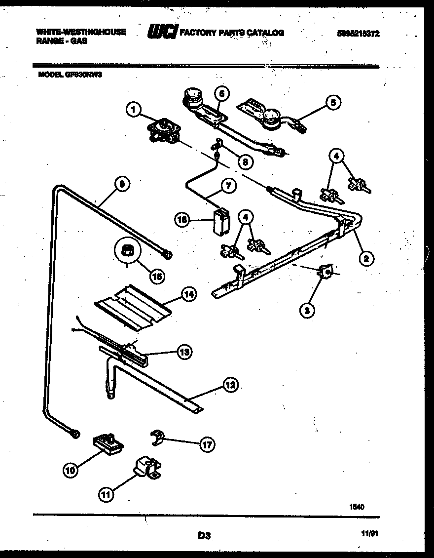 BURNER, MANIFOLD AND GAS CONTROL