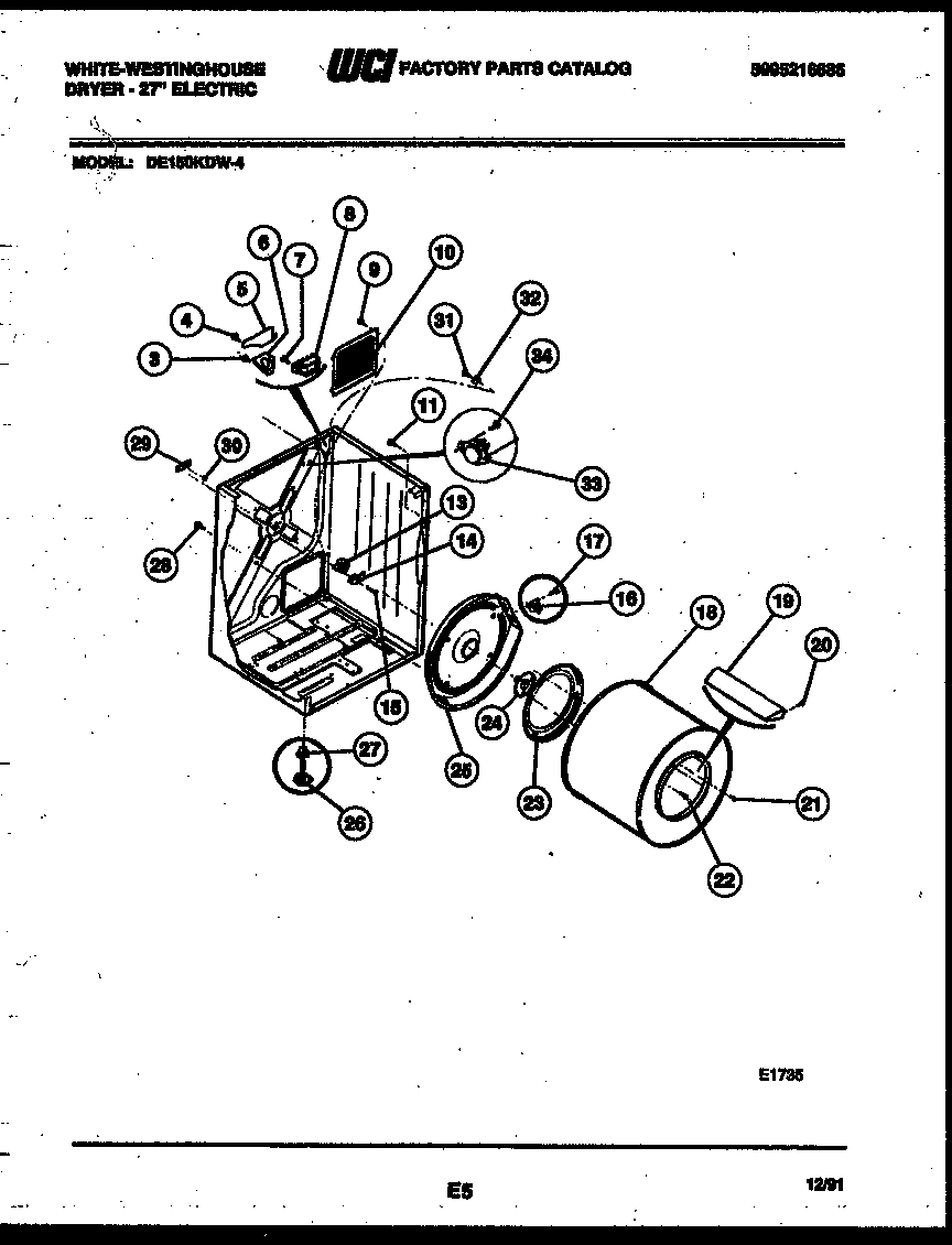Cabinet and component parts
