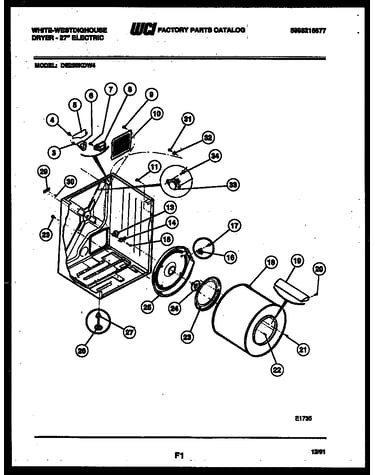 Cabinet and component parts