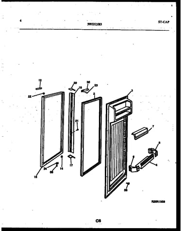 Refrigerator door parts