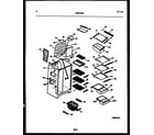 White-Westinghouse RS249MCW2 shelves and supports diagram