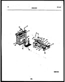 Ice door, dispenser and water tank