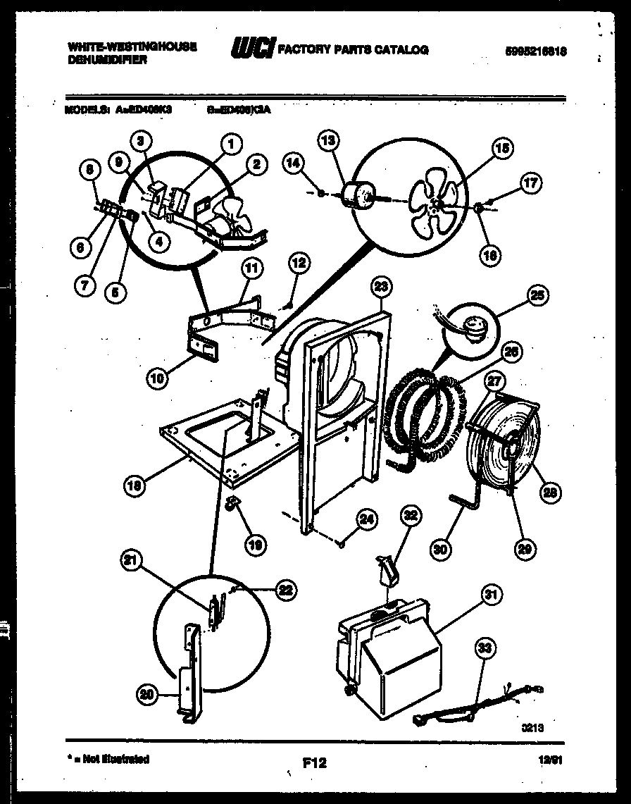 Air, water and condensing parts