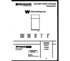 White-Westinghouse ATG150NCW1 cover page diagram