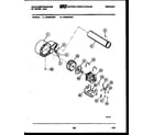 White-Westinghouse DG500KXW5 blower and drive parts diagram
