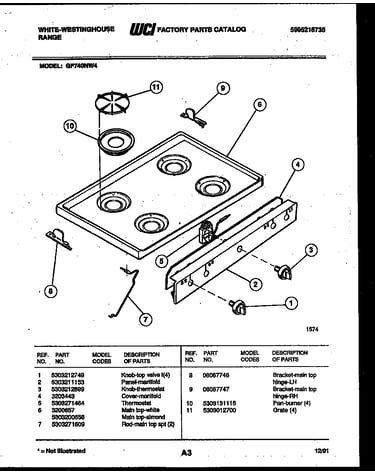 Cooktop parts