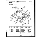 White-Westinghouse GF620NW3 cooktop parts diagram