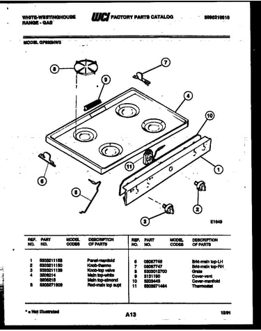 Cooktop parts