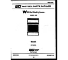 White-Westinghouse GF720NW5 cover page diagram