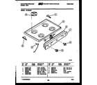 White-Westinghouse GF720NW5 cooktop parts diagram