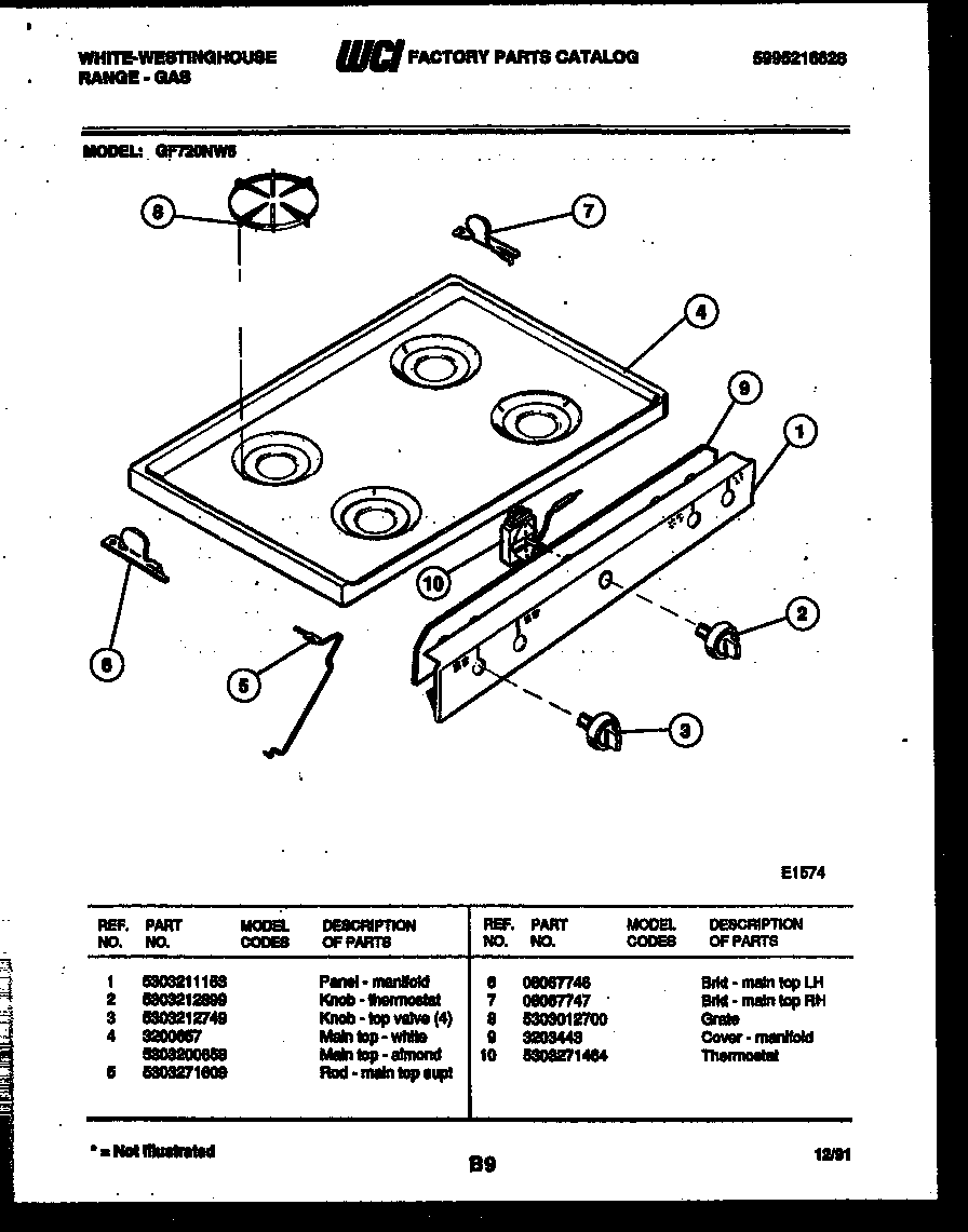 Cooktop parts