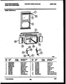 Cabinet and installation parts
