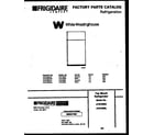 White-Westinghouse ATG130NCW1 cover page diagram