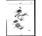 White-Westinghouse ATG130NCW1 shelves and supports diagram