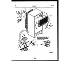 White-Westinghouse RT173MCD1 system and automatic defrost parts diagram