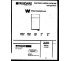 White-Westinghouse ATG185NCW1 cover page diagram