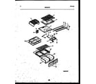 White-Westinghouse ATG185NCW1 shelves and supports diagram