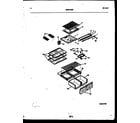 White-Westinghouse ATG173NLW1 shelves and supports diagram