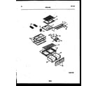 White-Westinghouse ATG173NCW0 shelves and supports diagram