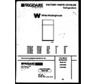 White-Westinghouse ATG175NCW0 cover page diagram