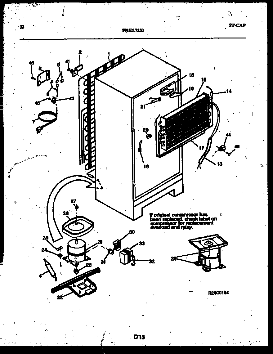 System and automatic defrost parts