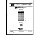 White-Westinghouse WED25P1 front cover diagram