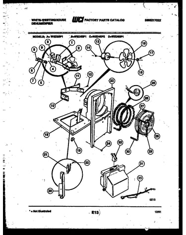 Air, water and condensing parts