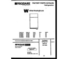 White-Westinghouse PRT173MCW2 cover page diagram