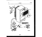 White-Westinghouse PRT173MCD2 system and automatic defrost parts diagram