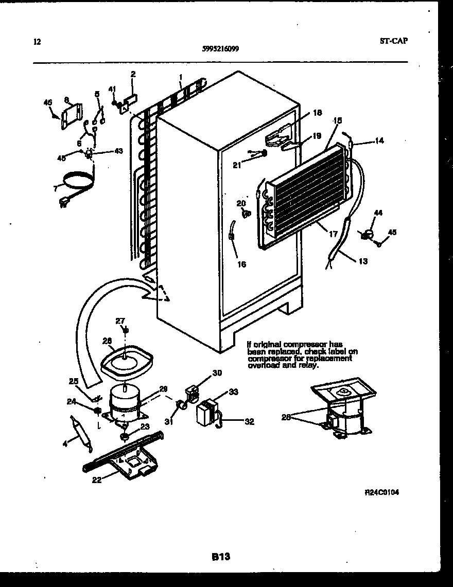 System and automatic defrost parts