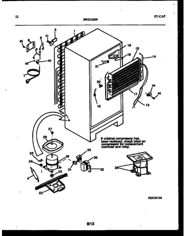 System and automatic defrost parts