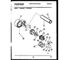 White-Westinghouse DE500KDW5 blower and drive parts diagram