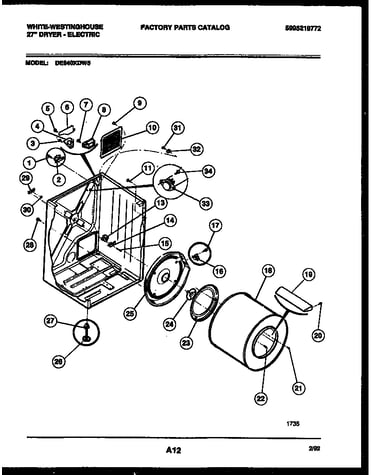 Cabinet and component parts